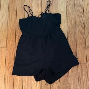 Wild Fable Black Textured Romper